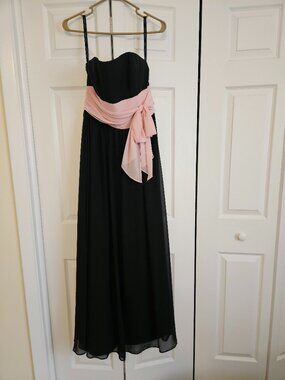 Alfred Angelo bridesmaid dress size 10 black and pink